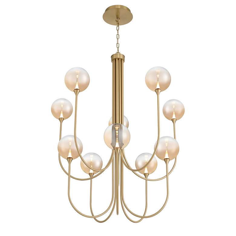 Image 2 Eurofase Iissa, Chandelier, 10-Light, 40", Gold, Amber Glass more views