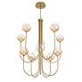2_Eurofase Iissa, Chandelier, 10-Light, 40", Gold, Amber Glass more views