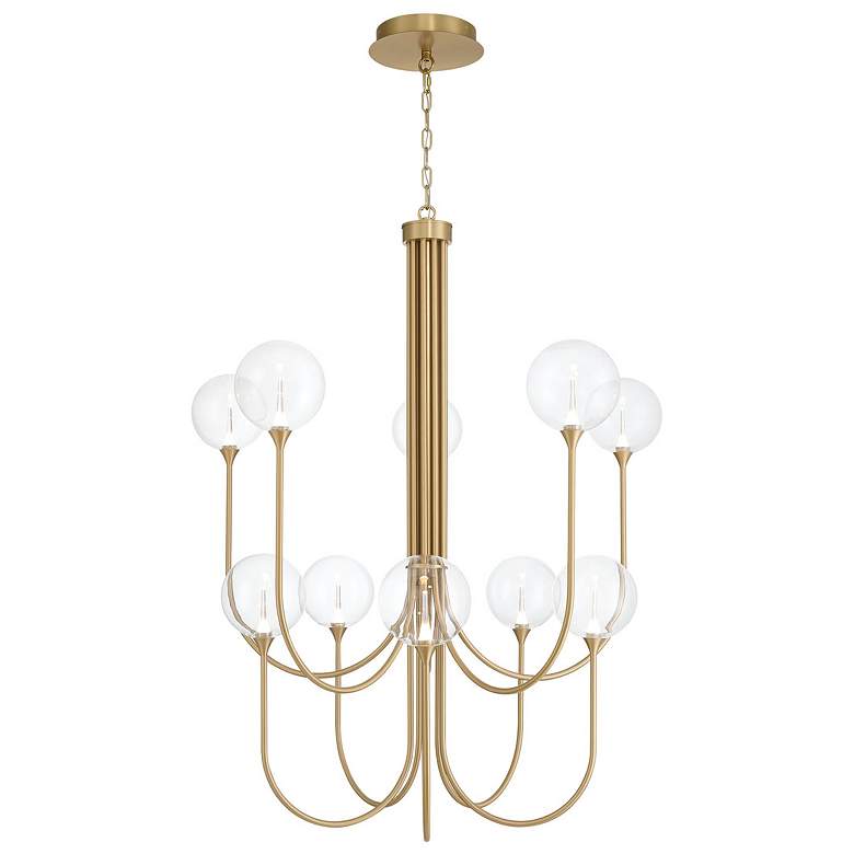 Image 1 Eurofase Iissa, Chandelier, 10-Light, 40", Gold, Clear Glass