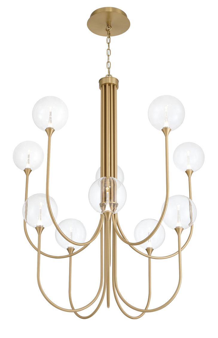 Image 3 Eurofase Iissa, Chandelier, 10-Light, 40", Gold, Clear Glass more views