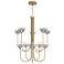 Eurofase Iissa, Chandelier, 10-Light, 40", Gold, Smoked Glass