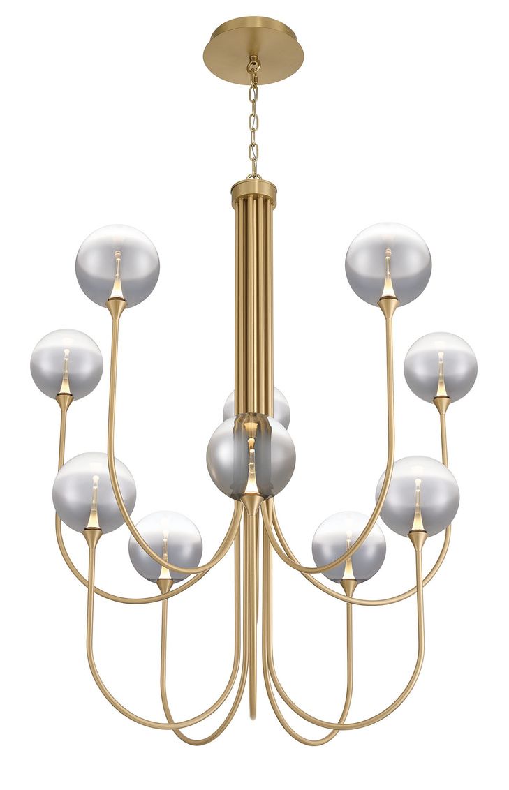 Image 2 Eurofase Iissa, Chandelier, 10-Light, 40", Gold, Smoked Glass more views