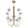 2_Eurofase Iissa, Chandelier, 10-Light, 40", Gold, Smoked Glass more views