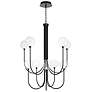 1_Eurofase Iissa, Chandelier, 10-Light, 40", Matte Black, Clear Glass