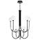 Eurofase Iissa, Chandelier, 10-Light, 40", Matte Black, Clear Glass