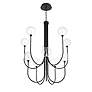 2_Eurofase Iissa, Chandelier, 10-Light, 40", Matte Black, Clear Glass more views