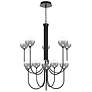 1_Eurofase Iissa, Chandelier, 10-Light, 40", Matte Black, Smoked Glass
