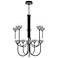 Eurofase Iissa, Chandelier, 10-Light, 40", Matte Black, Smoked Glass