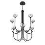 2_Eurofase Iissa, Chandelier, 10-Light, 40", Matte Black, Smoked Glass more views