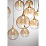 2_Eurofase Iissa, Chandelier, 10-Light, 47", Gold, Amber Glass more views