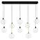 Eurofase Iissa, Chandelier, 10-Light, 47", Gold-Black Mix, Clear Glass