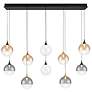 1_Eurofase Iissa, Chandelier, 10-Light, 47", Gold-Black Mix, Mixed Glass