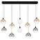 Eurofase Iissa, Chandelier, 10-Light, 47", Gold-Black Mix, Mixed Glass
