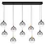 1_Eurofase Iissa, Chandelier, 10-Light, 47", Gold-Black Mix, Smoked Glass
