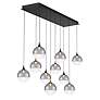 2_Eurofase Iissa, Chandelier, 10-Light, 47", Gold-Black Mix, Smoked Glass more views