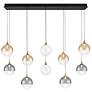 1_Eurofase Iissa, Chandelier, 10-Light, 47", Gold, Mixed Glass