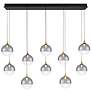 1_Eurofase Iissa, Chandelier, 10-Light, 47", Gold, Smoked Glass