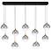 Eurofase Iissa, Chandelier, 10-Light, 47", Gold, Smoked Glass