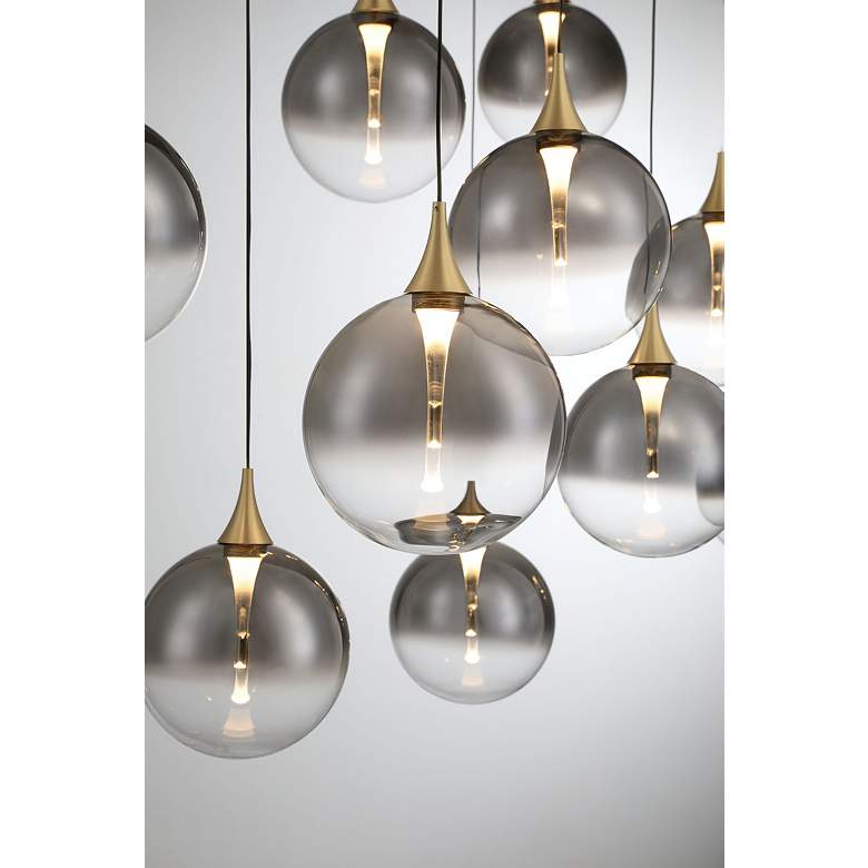 Image 2 Eurofase Iissa, Chandelier, 10-Light, 47", Gold, Smoked Glass more views