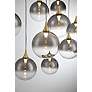 2_Eurofase Iissa, Chandelier, 10-Light, 47", Gold, Smoked Glass more views