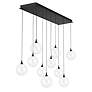 2_Eurofase Iissa, Chandelier, 10-Light, 47", Matte Black, Clear Glass more views