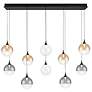 1_Eurofase Iissa, Chandelier, 10-Light, 47", Matte Black, Mixed Glass
