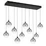 2_Eurofase Iissa, Chandelier, 10-Light, 47", Matte Black, Smoked Glass more views