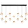1_Eurofase Iissa, Chandelier, 14-Light, 72", Gold, Amber Glass