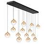 2_Eurofase Iissa, Chandelier, 14-Light, 72", Gold, Amber Glass more views