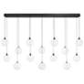 1_Eurofase Iissa, Chandelier, 14-Light, 72", Gold-Black Mix, Clear Glass