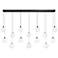 Eurofase Iissa, Chandelier, 14-Light, 72", Gold-Black Mix, Clear Glass
