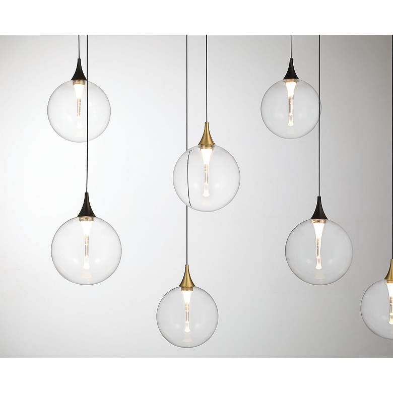 Image 2 Eurofase Iissa, Chandelier, 14-Light, 72", Gold-Black Mix, Clear Glass more views