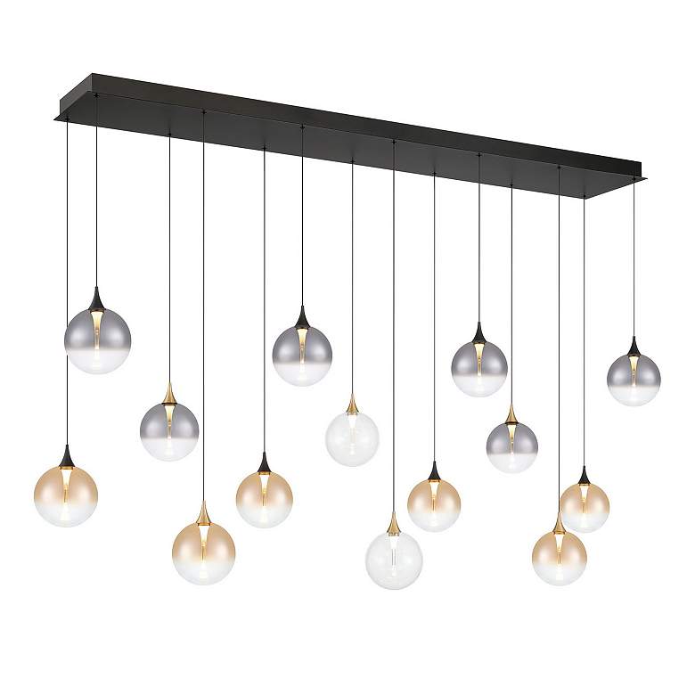 Image 2 Eurofase Iissa, Chandelier, 14-Light, 72", Gold-Black Mix, Mixed Glass more views