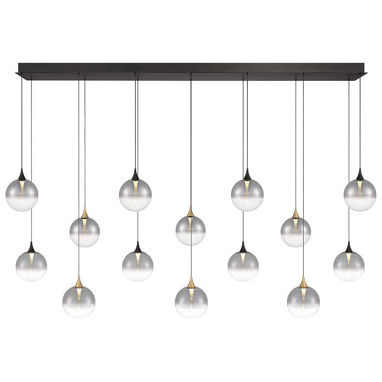 Image 1 Eurofase Iissa, Chandelier, 14-Light, 72", Gold-Black Mix, Smoked Glass