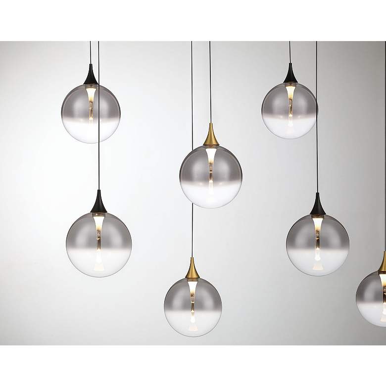 Image 2 Eurofase Iissa, Chandelier, 14-Light, 72", Gold-Black Mix, Smoked Glass more views