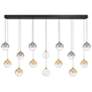 1_Eurofase Iissa, Chandelier, 14-Light, 72", Gold, Mixed Glass