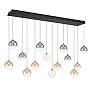 2_Eurofase Iissa, Chandelier, 14-Light, 72", Gold, Mixed Glass more views
