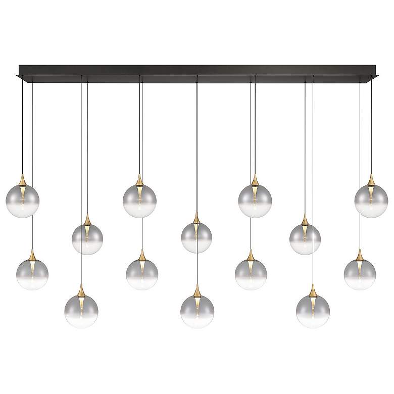 Image 1 Eurofase Iissa, Chandelier, 14-Light, 72", Gold, Smoked Glass