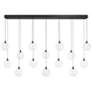 1_Eurofase Iissa, Chandelier, 14-Light, 72", Matte Black, Clear Glass
