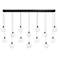 Eurofase Iissa, Chandelier, 14-Light, 72", Matte Black, Clear Glass