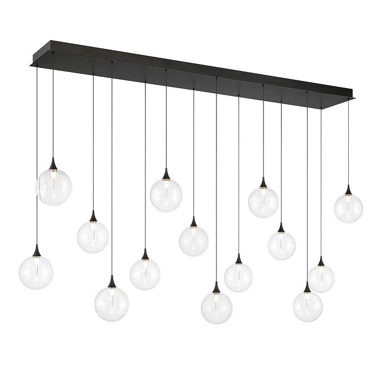 Image 2 Eurofase Iissa, Chandelier, 14-Light, 72", Matte Black, Clear Glass more views