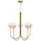 Eurofase Iissa, Chandelier, 5-Light, 34", Gold, Amber Glass