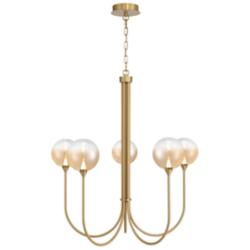 Eurofase Iissa, Chandelier, 5-Light, 34", Gold, Amber Glass