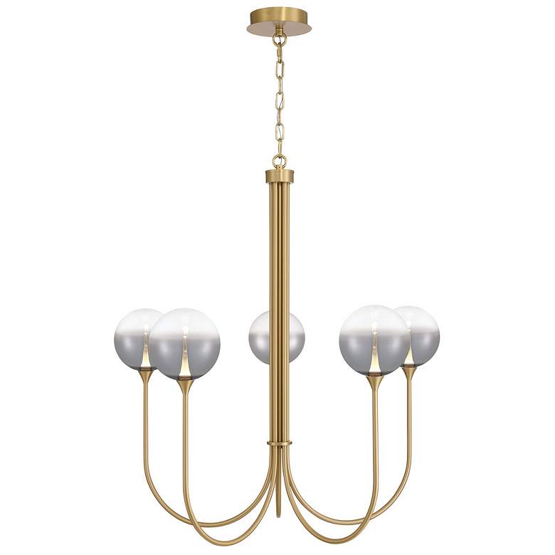 Image 1 Eurofase Iissa, Chandelier, 5-Light, 34", Gold, Smoked Glass