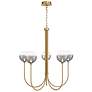 1_Eurofase Iissa, Chandelier, 5-Light, 34", Gold, Smoked Glass