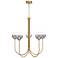 Eurofase Iissa, Chandelier, 5-Light, 34", Gold, Smoked Glass