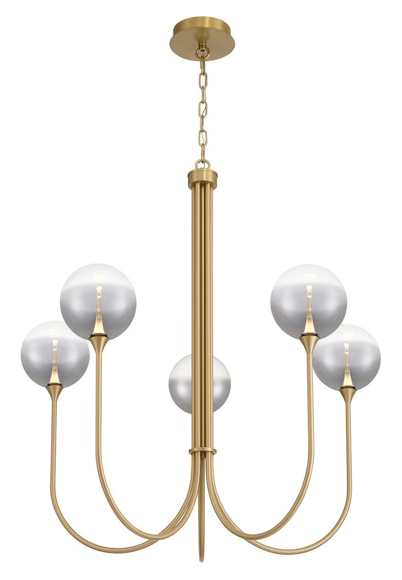 Image 2 Eurofase Iissa, Chandelier, 5-Light, 34", Gold, Smoked Glass more views