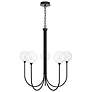 1_Eurofase Iissa, Chandelier, 5-Light, 34", Matte Black, Clear Glass