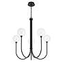 2_Eurofase Iissa, Chandelier, 5-Light, 34", Matte Black, Clear Glass more views
