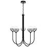 1_Eurofase Iissa, Chandelier, 5-Light, 34", Matte Black, Smoked Glass